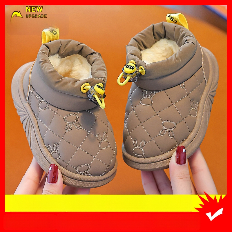 Dew Rabbit Gyerekek bokacsizma – téli, vízálló, csúszásmentes, műbőr, 1–12 éveseknek