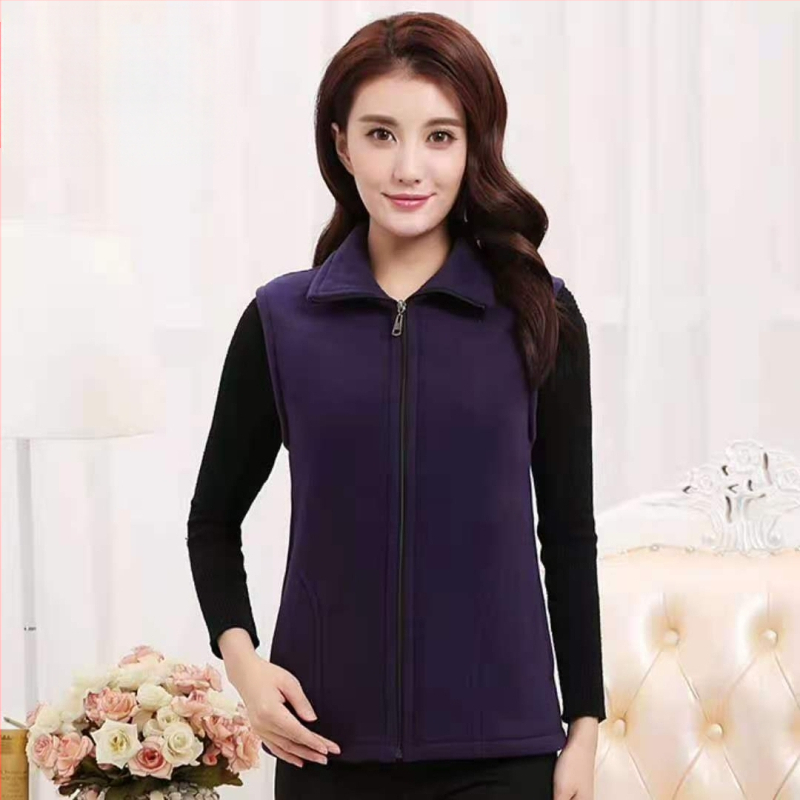 Vesta tricot fleece pentru femei — stil coreean, urban leisure, 100% poliester, amestec fibre chimice, fără glugă
