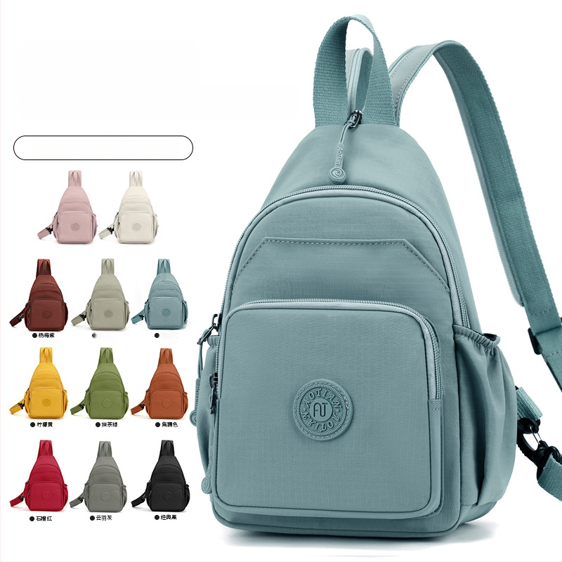 Rucsac multifunctional cu design crossbody, țesătură Oxford, căptușeală din poliester, deschidere cu fermoar, exterior 3D, Primăvara 2025