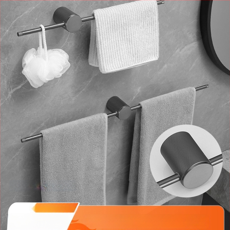 Réz törölközőtartó, kefés felülettel, minimalist stílusú, egyrészes fürdőszobai tároló, teherbírás 10