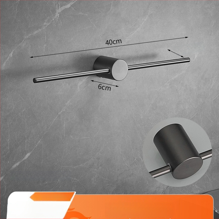 Réz törölközőtartó, kefés felülettel, minimalist stílusú, egyrészes fürdőszobai tároló, teherbírás 10