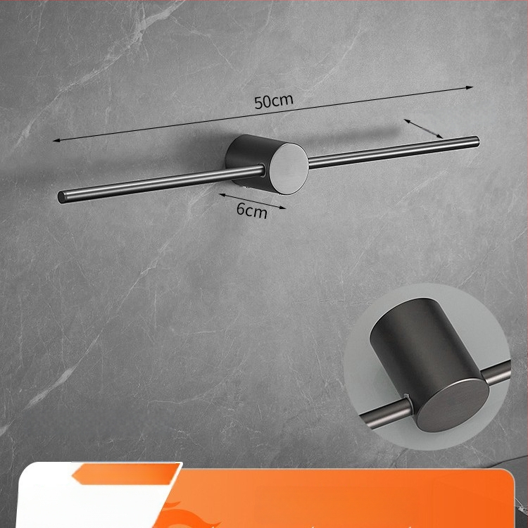 Réz törölközőtartó, kefés felülettel, minimalist stílusú, egyrészes fürdőszobai tároló, teherbírás 10