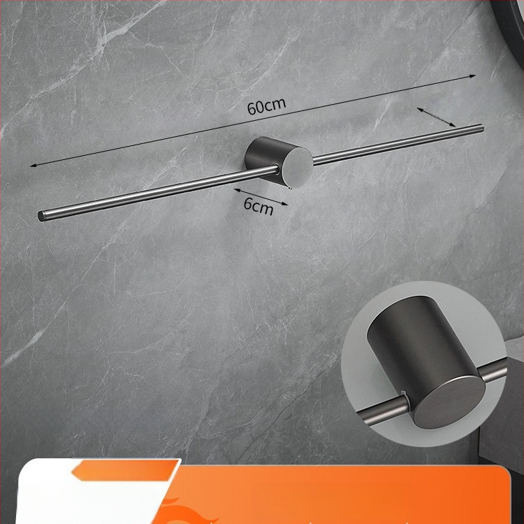 Réz törölközőtartó, kefés felülettel, minimalist stílusú, egyrészes fürdőszobai tároló, teherbírás 10