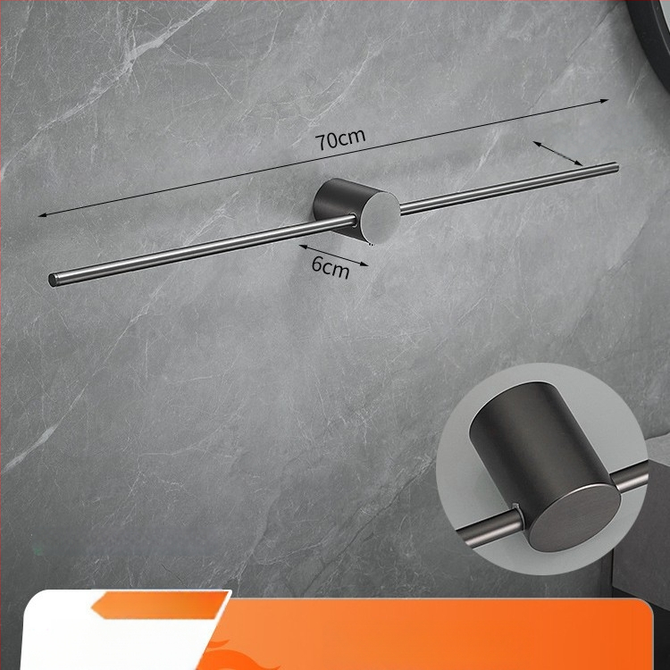 Réz törölközőtartó, kefés felülettel, minimalist stílusú, egyrészes fürdőszobai tároló, teherbírás 10