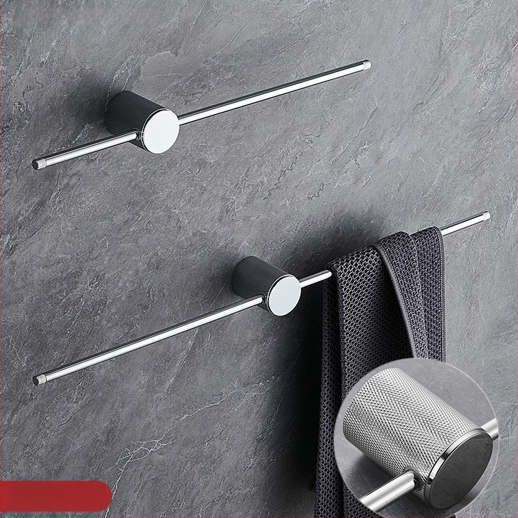 Réz törölközőtartó, kefés felülettel, minimalist stílusú, egyrészes fürdőszobai tároló, teherbírás 10