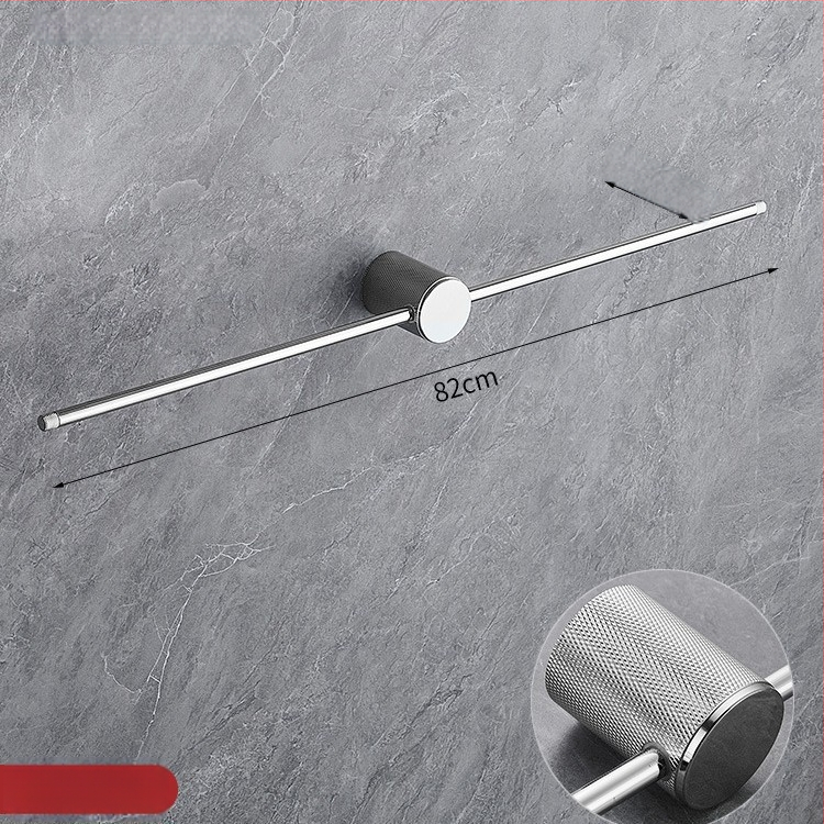 Réz törölközőtartó, kefés felülettel, minimalist stílusú, egyrészes fürdőszobai tároló, teherbírás 10