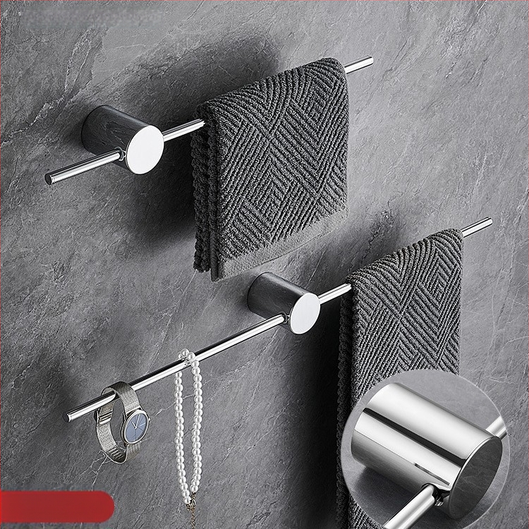 Réz törölközőtartó, kefés felülettel, minimalist stílusú, egyrészes fürdőszobai tároló, teherbírás 10