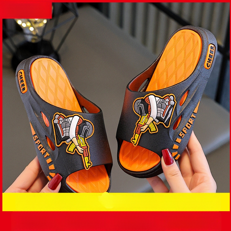 Short Horse детски сандали за момчета - PVC горна част и подметка, карикатурен принт, дишащи, антихлъзгащи, с открити пръсти, за възраст 4-16 г, пролет-лято 2025