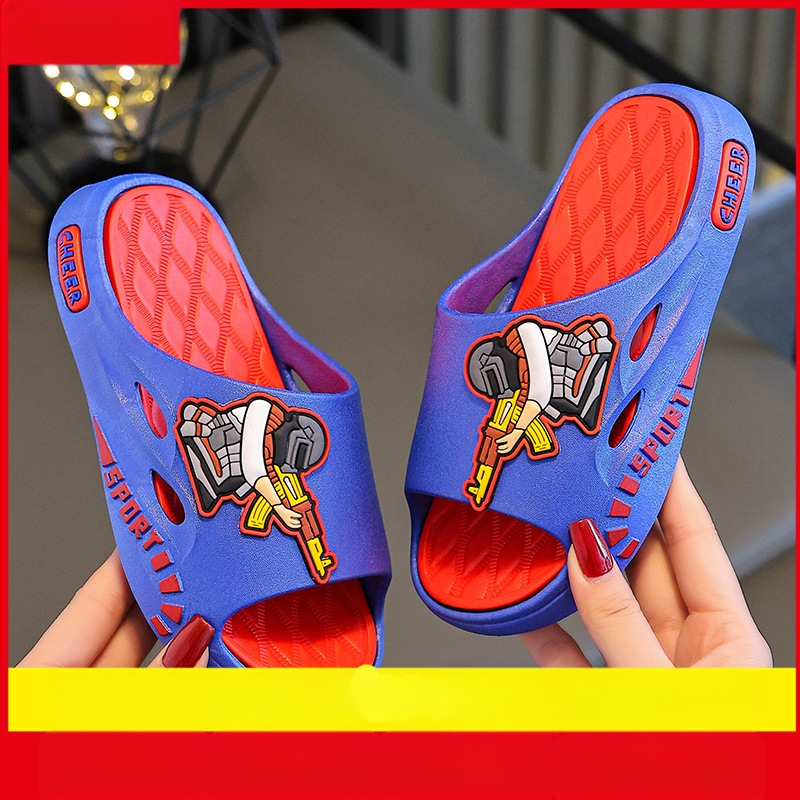 Short Horse детски сандали за момчета - PVC горна част и подметка, карикатурен принт, дишащи, антихлъзгащи, с открити пръсти, за възраст 4-16 г, пролет-лято 2025