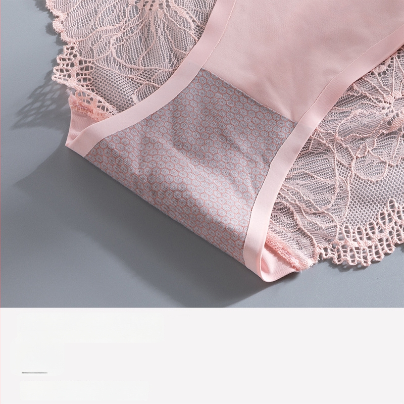 Dámske nohavičky z nylonu s bavlnenou intímnou časťou, priedušné, bez viditeľných línií, Jacquard tkanie