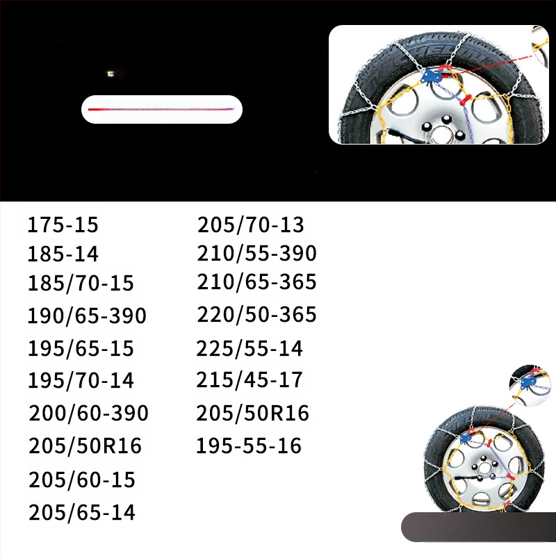 Lanț de zăpadă auto, model KN, 4 kg, pentru toate anvelopele auto, personalizare disponibilă