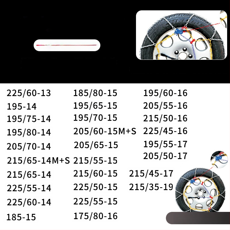 Lanț de zăpadă auto, model KN, 4 kg, pentru toate anvelopele auto, personalizare disponibilă