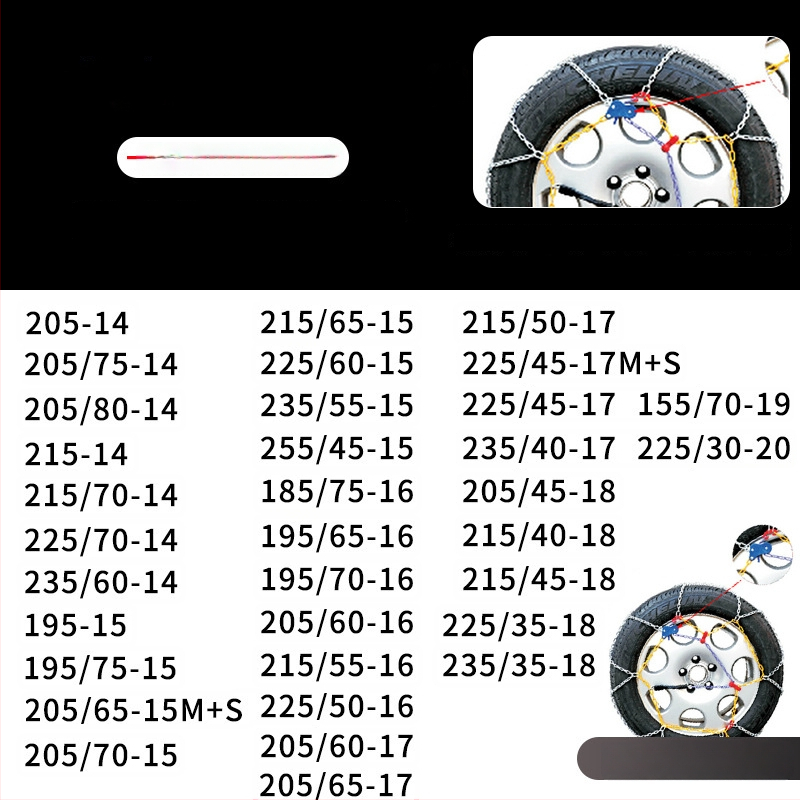 Lanț de zăpadă auto, model KN, 4 kg, pentru toate anvelopele auto, personalizare disponibilă