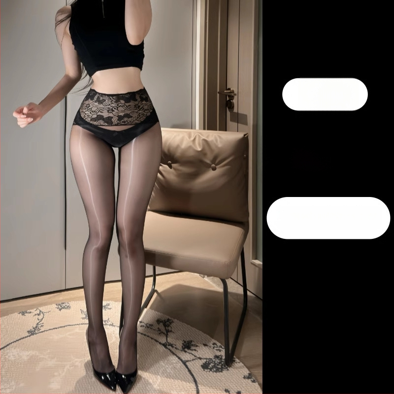 Nylon harisnyan csipkés virágmintával, ultra vékony 5D denier, varrás nélküli intim terület