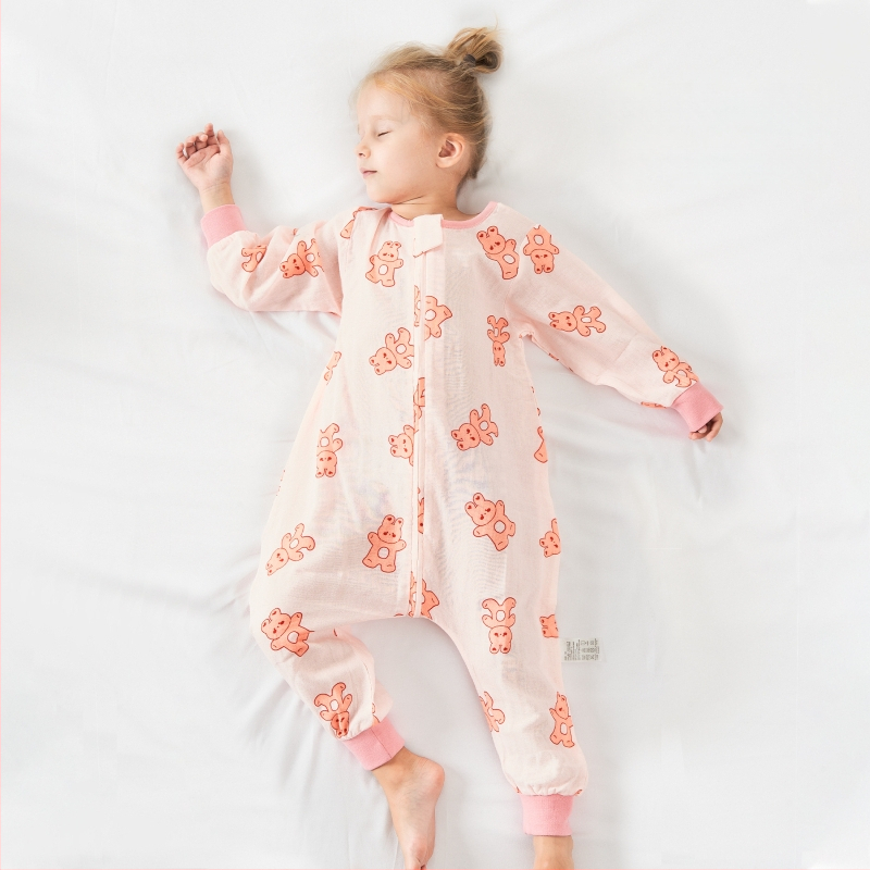 Υπνόσακος μωρού από 100% βαμβάκι, λεπτός για καλοκαίρι και άνοιξη, επένδυση από βαμβάκι, με μοτίβο καρτούν, κατάλληλος για παιδιά 1–3 ετών