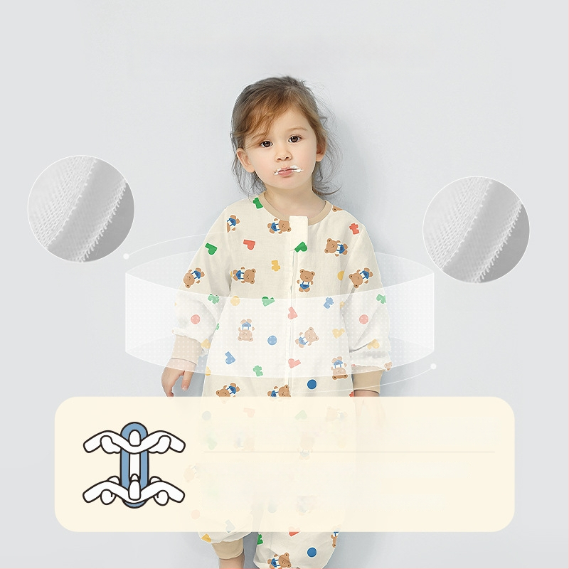 Υπνόσακος μωρού από 100% βαμβάκι, λεπτός για καλοκαίρι και άνοιξη, επένδυση από βαμβάκι, με μοτίβο καρτούν, κατάλληλος για παιδιά 1–3 ετών