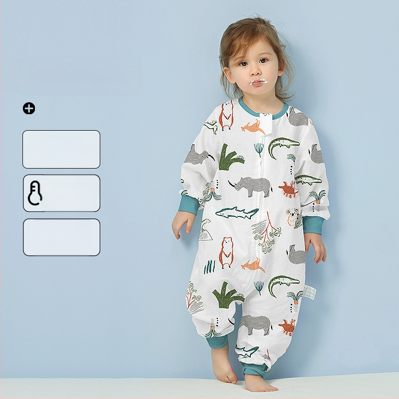 Υπνόσακος μωρού από 100% βαμβάκι, λεπτός για καλοκαίρι και άνοιξη, επένδυση από βαμβάκι, με μοτίβο καρτούν, κατάλληλος για παιδιά 1–3 ετών