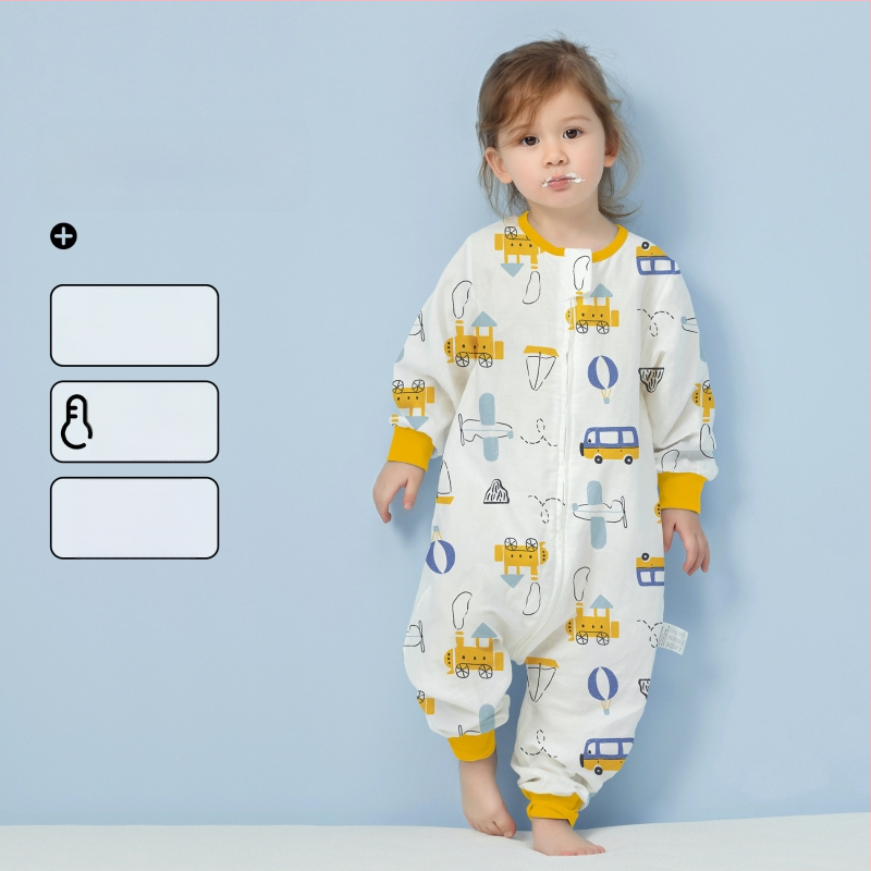 Υπνόσακος μωρού από 100% βαμβάκι, λεπτός για καλοκαίρι και άνοιξη, επένδυση από βαμβάκι, με μοτίβο καρτούν, κατάλληλος για παιδιά 1–3 ετών