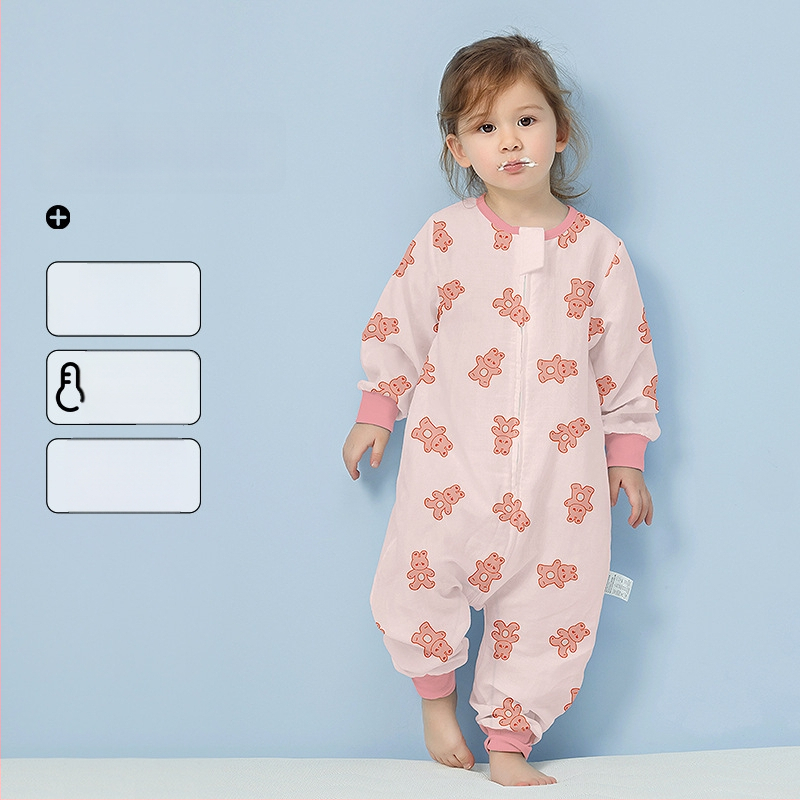 Υπνόσακος μωρού από 100% βαμβάκι, λεπτός για καλοκαίρι και άνοιξη, επένδυση από βαμβάκι, με μοτίβο καρτούν, κατάλληλος για παιδιά 1–3 ετών