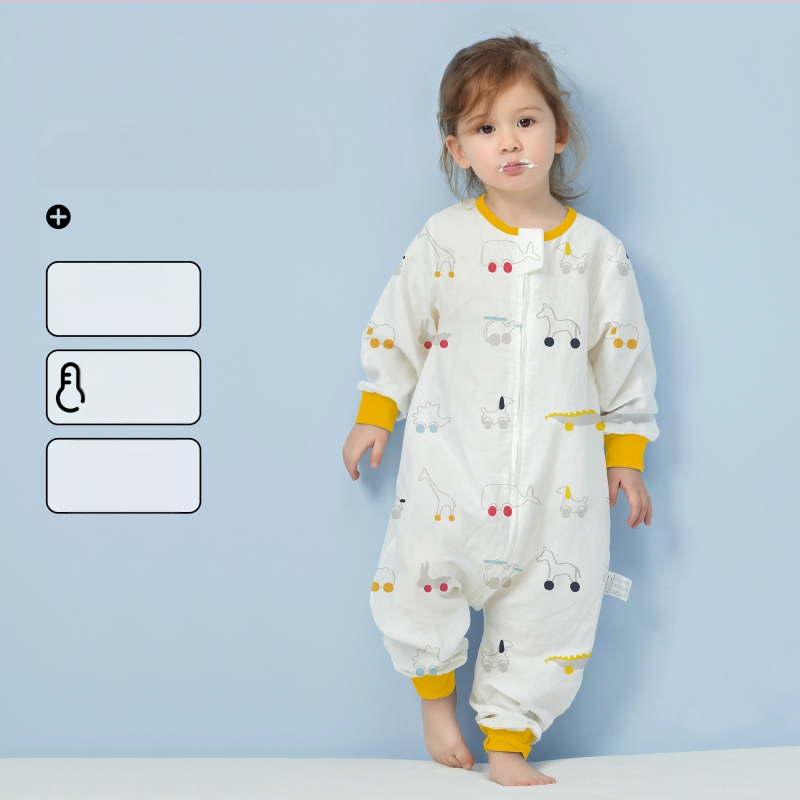 Υπνόσακος μωρού από 100% βαμβάκι, λεπτός για καλοκαίρι και άνοιξη, επένδυση από βαμβάκι, με μοτίβο καρτούν, κατάλληλος για παιδιά 1–3 ετών