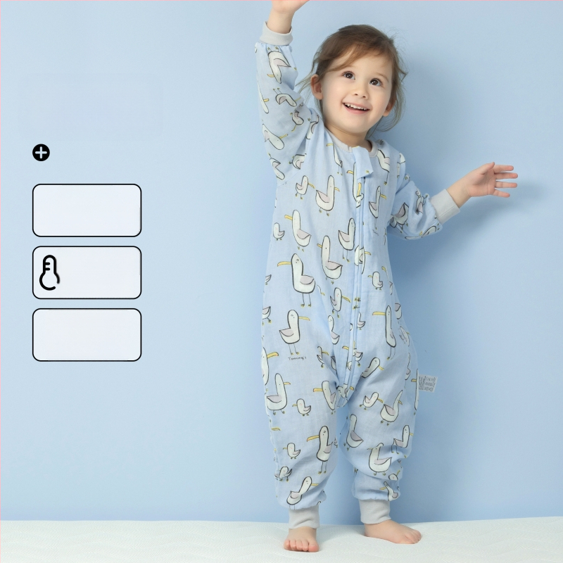 Υπνόσακος μωρού από 100% βαμβάκι, λεπτός για καλοκαίρι και άνοιξη, επένδυση από βαμβάκι, με μοτίβο καρτούν, κατάλληλος για παιδιά 1–3 ετών