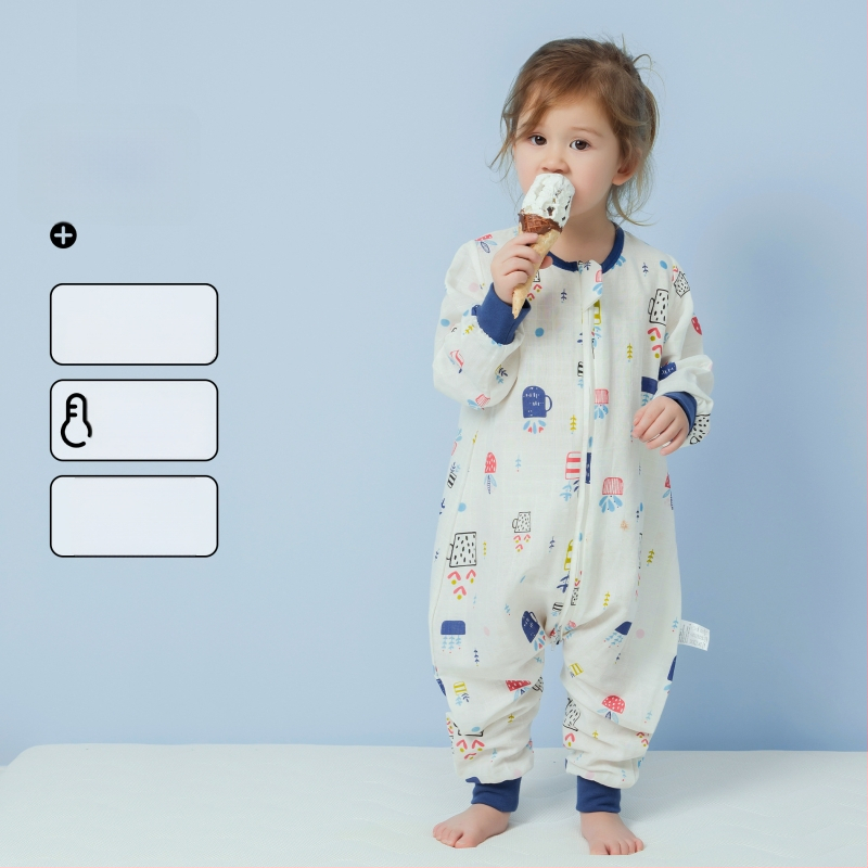 Υπνόσακος μωρού από 100% βαμβάκι, λεπτός για καλοκαίρι και άνοιξη, επένδυση από βαμβάκι, με μοτίβο καρτούν, κατάλληλος για παιδιά 1–3 ετών