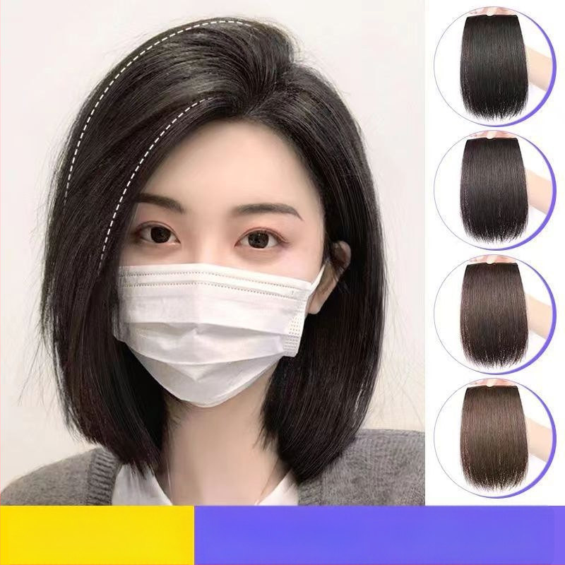 Ex06 Plăci de volum pentru păr — Două piese fără cusături pentru coroana și părțile laterale, păr drept, sârmă rezistentă la temperatură, design cu mecanism, nu se poate vopsi