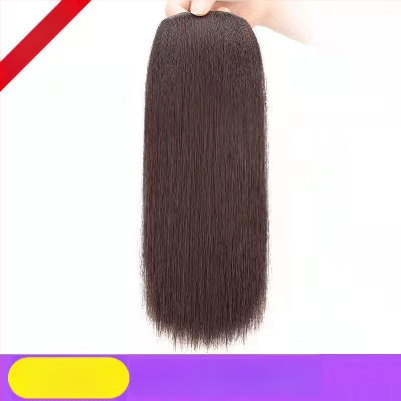 Ex06 Plăci de volum pentru păr — Două piese fără cusături pentru coroana și părțile laterale, păr drept, sârmă rezistentă la temperatură, design cu mecanism, nu se poate vopsi