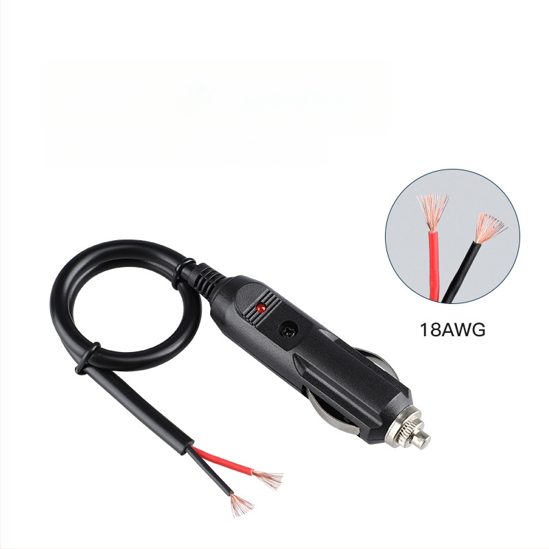 Youliang Cigarettagyújtó hosszabbító kábel 12-24V, krokodilcsipkés adapter, DZ modell, 5V Boost kimenet