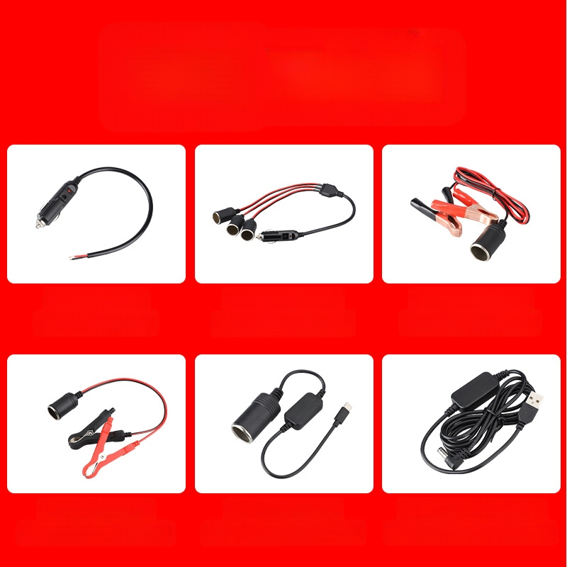 Youliang Cigarettagyújtó hosszabbító kábel 12-24V, krokodilcsipkés adapter, DZ modell, 5V Boost kimenet