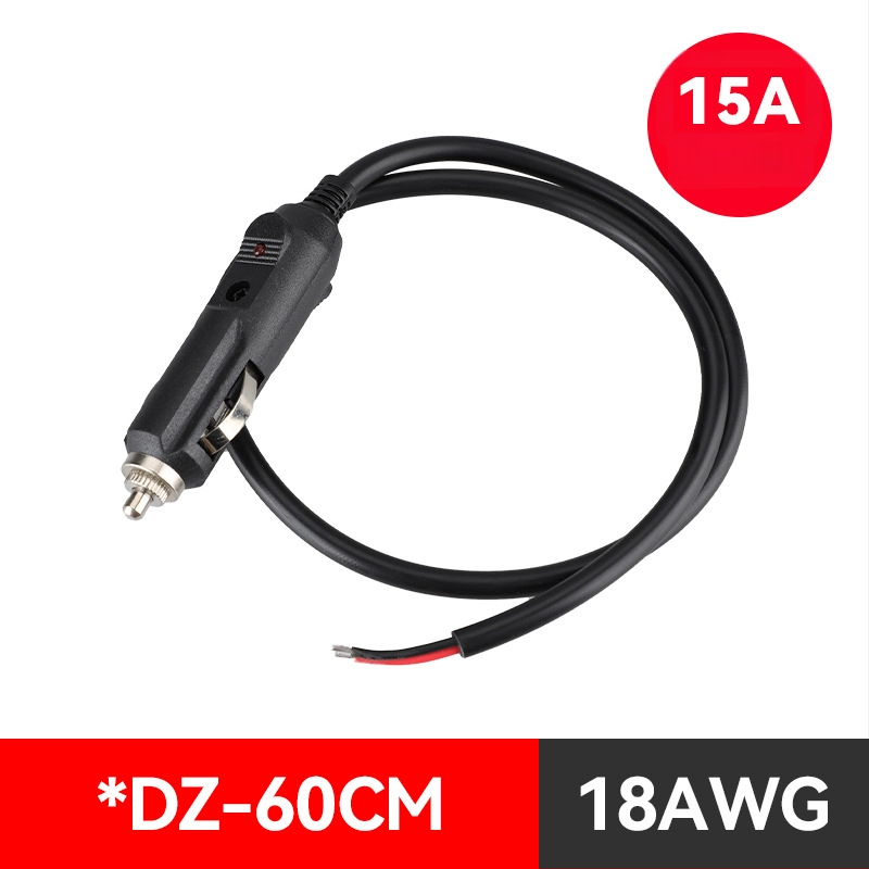Youliang Cigarettagyújtó hosszabbító kábel 12-24V, krokodilcsipkés adapter, DZ modell, 5V Boost kimenet