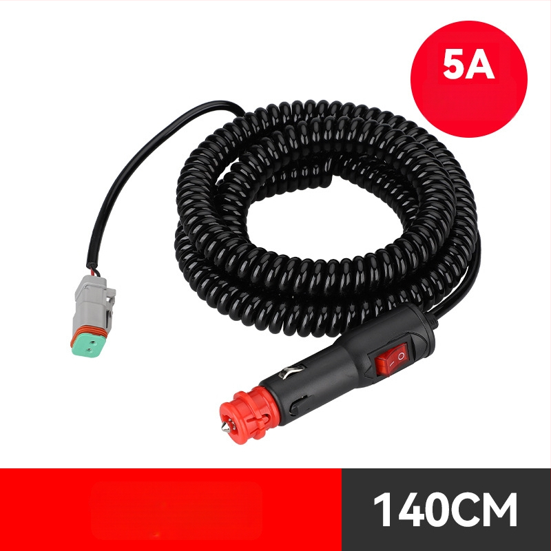 Youliang Cigarettagyújtó hosszabbító kábel 12-24V, krokodilcsipkés adapter, DZ modell, 5V Boost kimenet