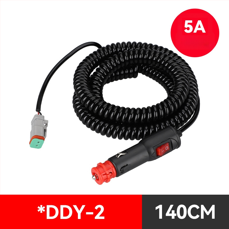 Youliang Cigarettagyújtó hosszabbító kábel 12-24V, krokodilcsipkés adapter, DZ modell, 5V Boost kimenet