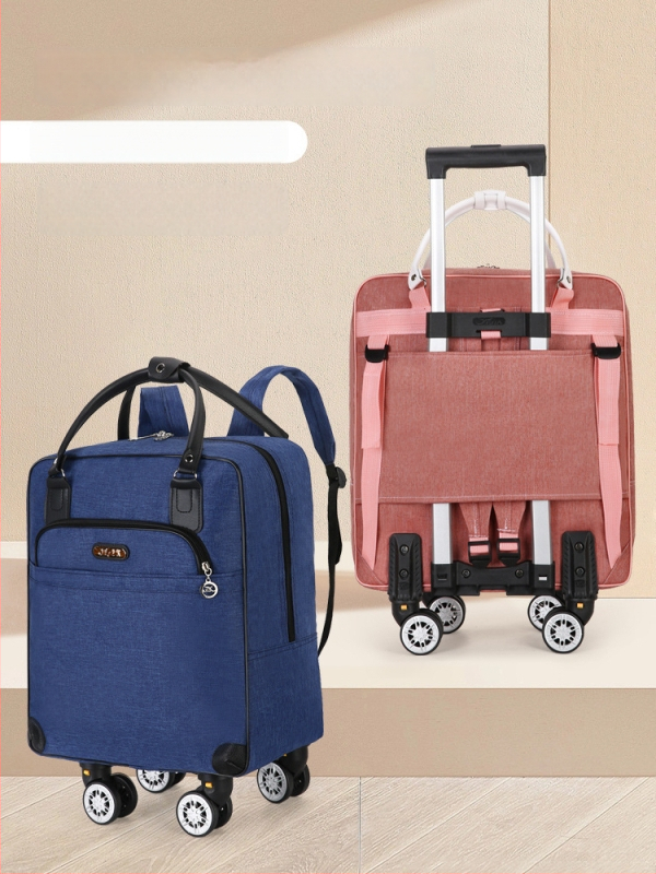 Cestovná taška s teleskopickou rúčkou, 36–55 L, Oxford látka, nepremokavá a skladacia, unisex, bežné cestovanie