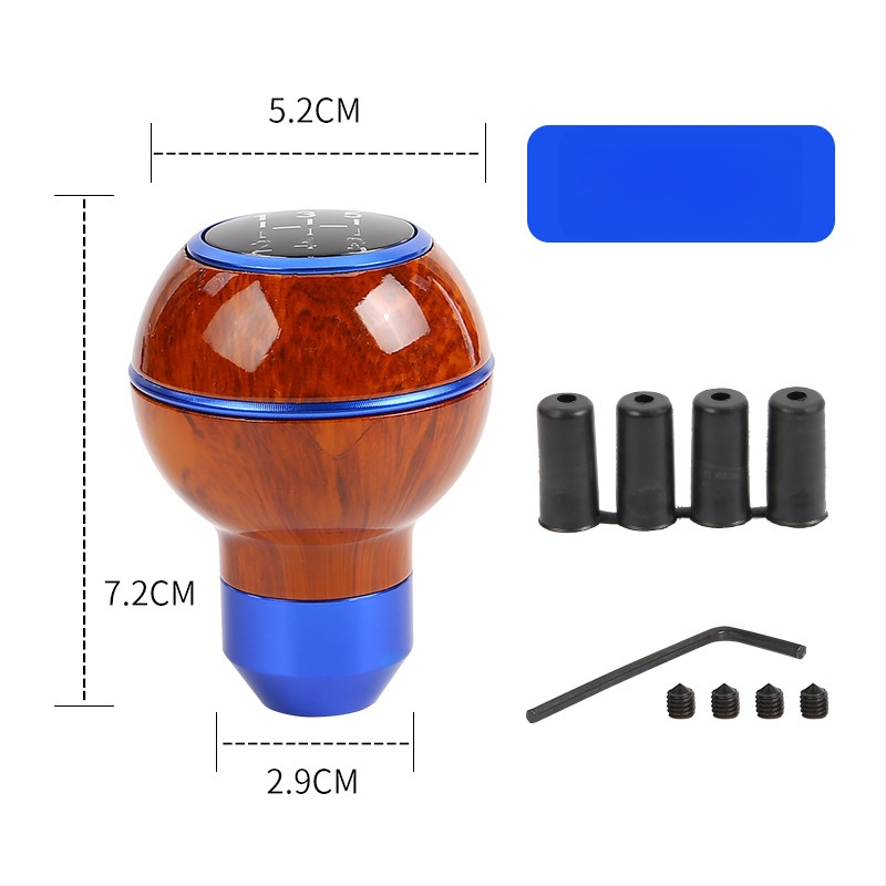 Λαβή επιλογέα ταχυτήτων με σχέδιο φλοιού ξύλου, στρογγυλή μπάλα για χειροκίνητο κιβώτιο (Μοντέλο: Wood grain ball gear head; Μάρκα: Powerful manufacturer; OEM: Original factory)