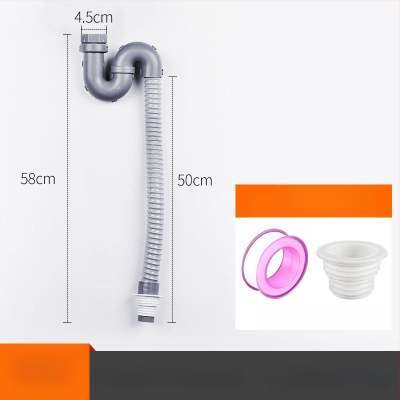 Súprava odtokov pre kuchynský drez z nehrdzavejúcej ocele, ťahový typ, moderný minimalistický štýl, model: Kitchen Sink Steel Head