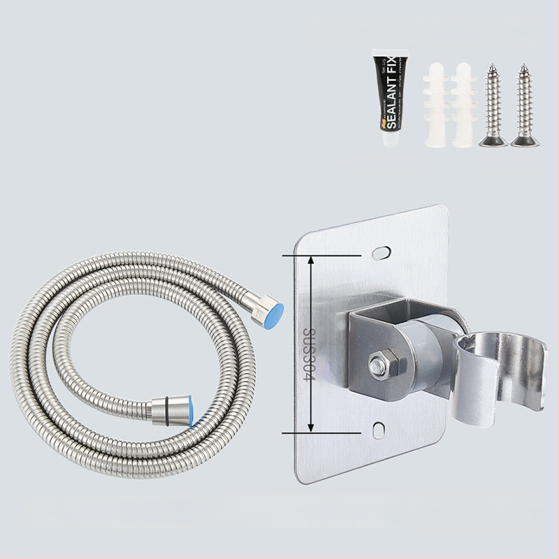 HZ388 nerezový držiak na sprchu – bezvŕtová montáž, nastaviteľný držiak na hlavicu sprchy s funkciou dažďa