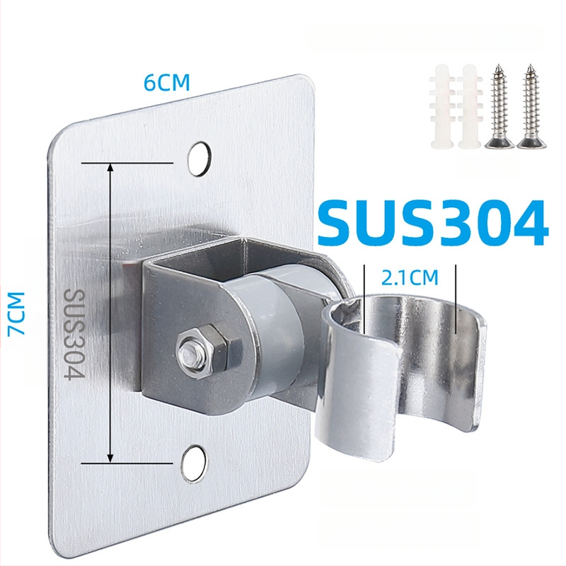 HZ388 nerezový držiak na sprchu – bezvŕtová montáž, nastaviteľný držiak na hlavicu sprchy s funkciou dažďa