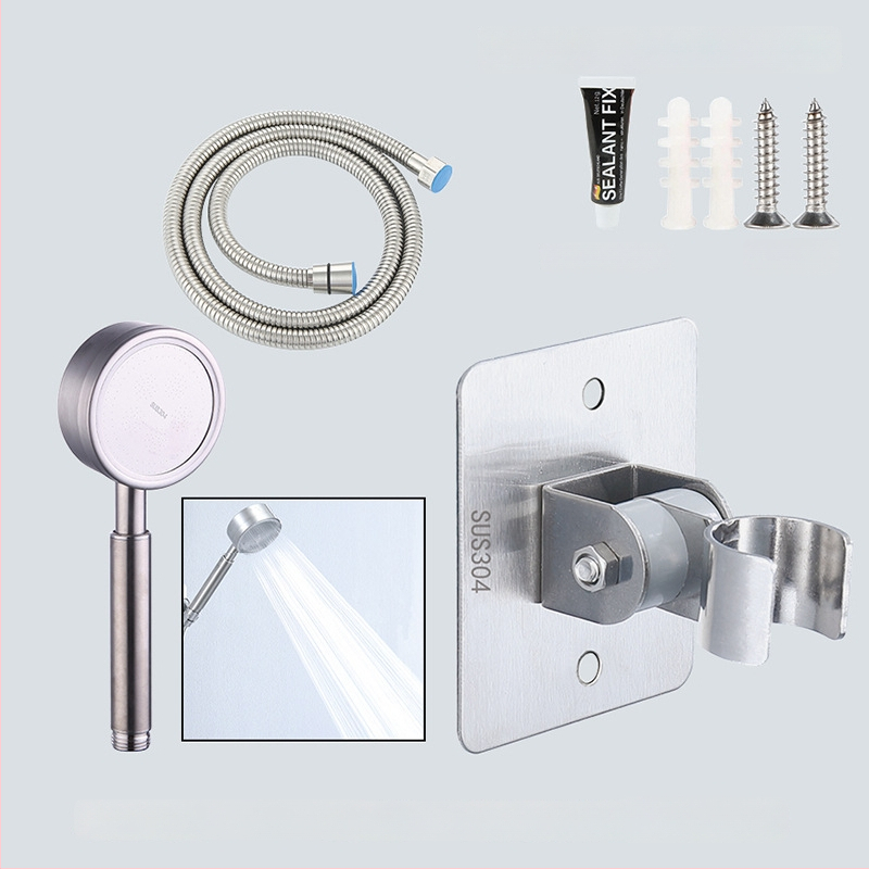 HZ388 nerezový držiak na sprchu – bezvŕtová montáž, nastaviteľný držiak na hlavicu sprchy s funkciou dažďa