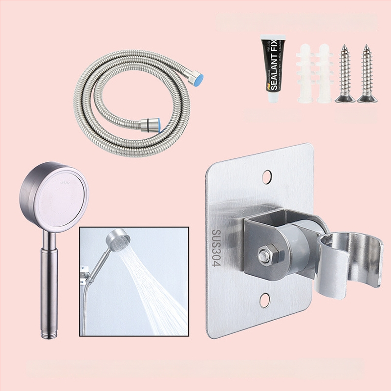 HZ388 nerezový držiak na sprchu – bezvŕtová montáž, nastaviteľný držiak na hlavicu sprchy s funkciou dažďa