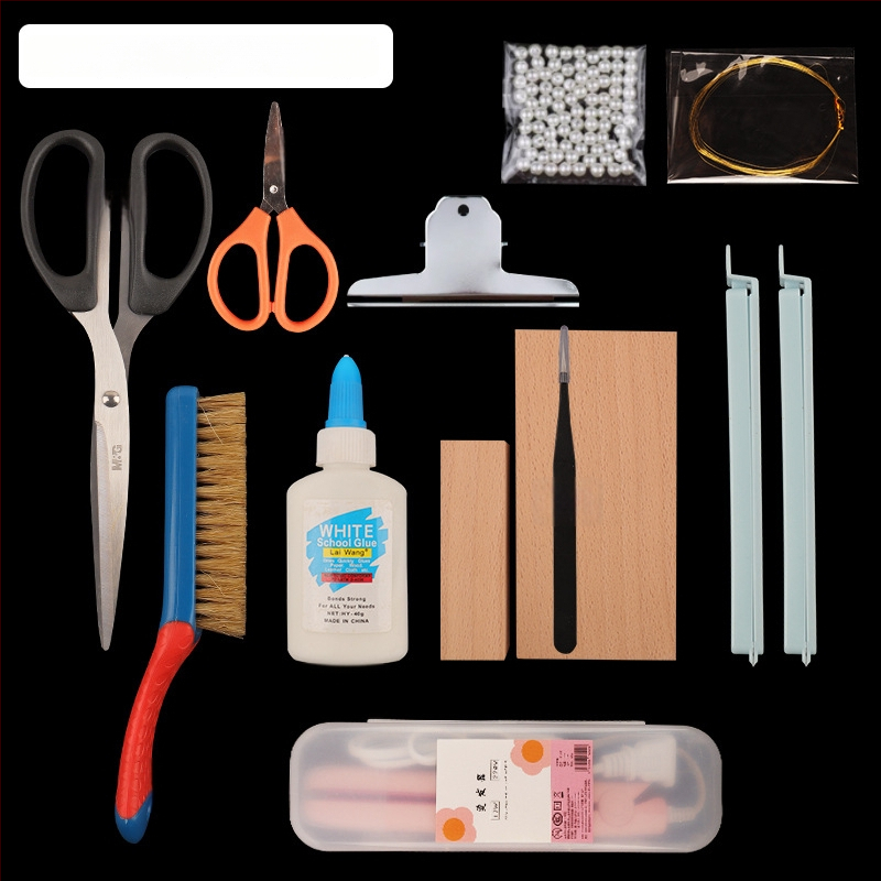 Clip de păr cu floare din velur — Set DIY de materiale, stil antic, aliaj, ambalat individual, primăvara 2025