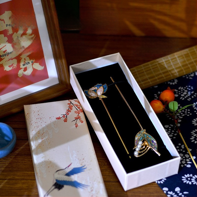 Clip de păr cu floare din velur — Set DIY de materiale, stil antic, aliaj, ambalat individual, primăvara 2025