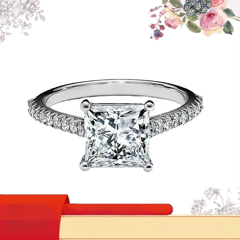 Platina gyémánttal kirakott gyűrű, divatgyűrű (2024 tavasz)