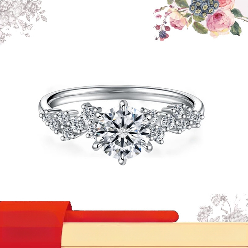 Platina gyémánttal kirakott gyűrű, divatgyűrű (2024 tavasz)