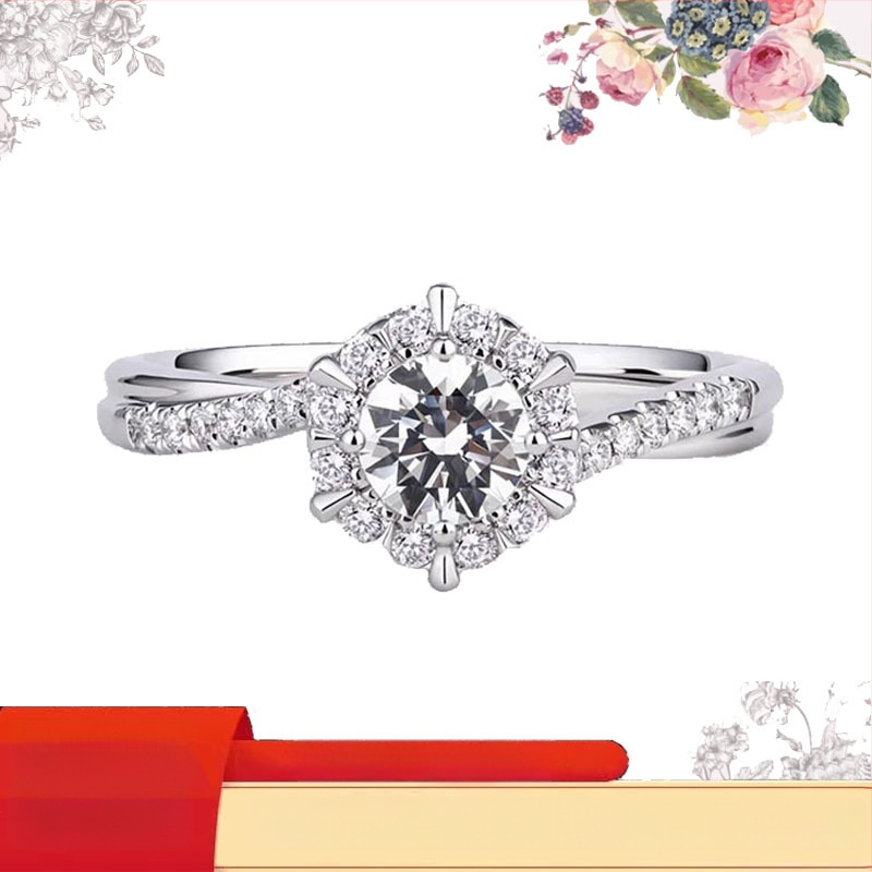 Platina gyémánttal kirakott gyűrű, divatgyűrű (2024 tavasz)