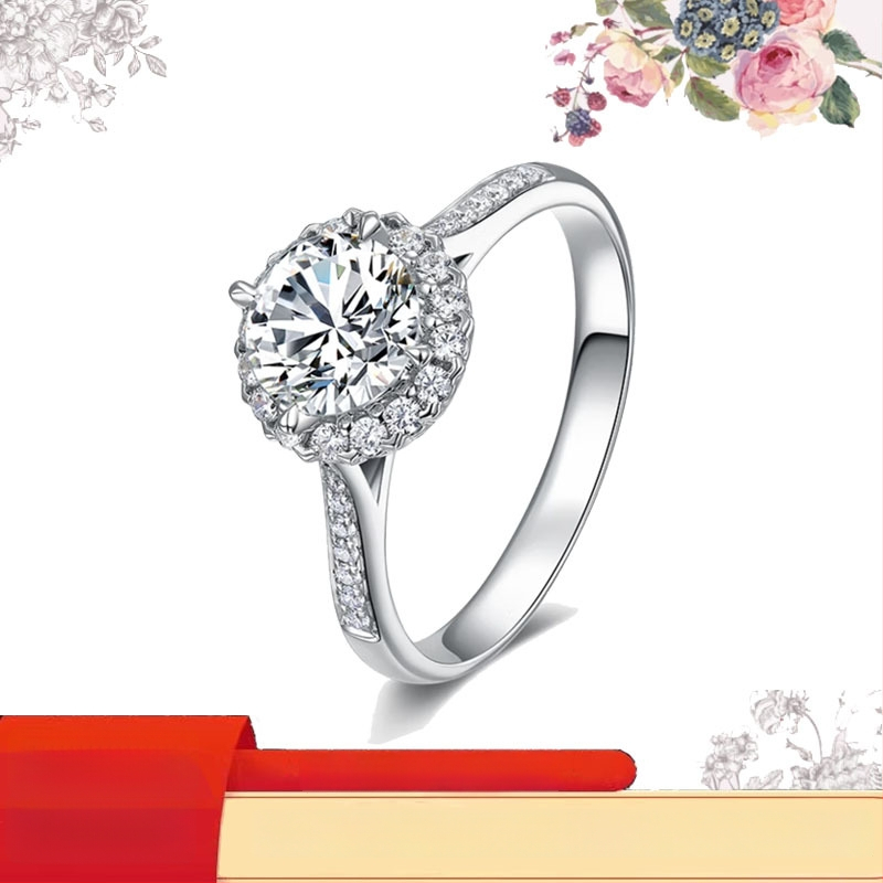 Platina gyémánttal kirakott gyűrű, divatgyűrű (2024 tavasz)