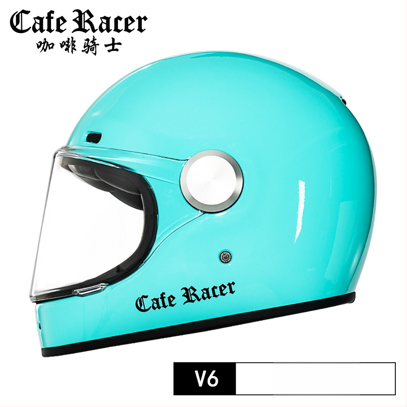 FASEED Ρετρό πλήρους προσώπου κράνος μοτοσικλέτας, ABS, πιστοποιημένο 3C, γενικής χρήσης τεσσάρων εποχών