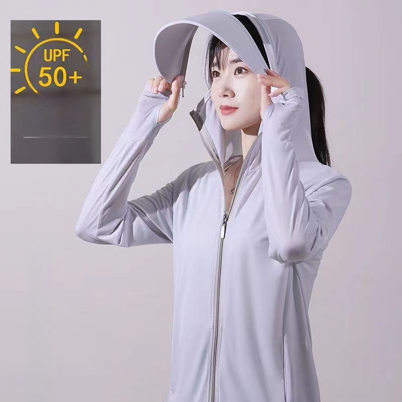 Vonkajšia vetrovka s kapucňou, odnímateľná, UPF50+ UV ochrana, priedušná, rýchloschnúca