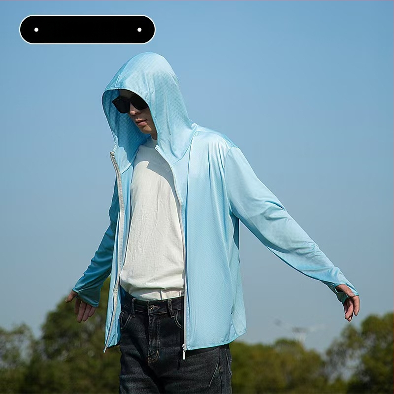 Vonkajšia vetrovka s kapucňou, odnímateľná, UPF50+ UV ochrana, priedušná, rýchloschnúca