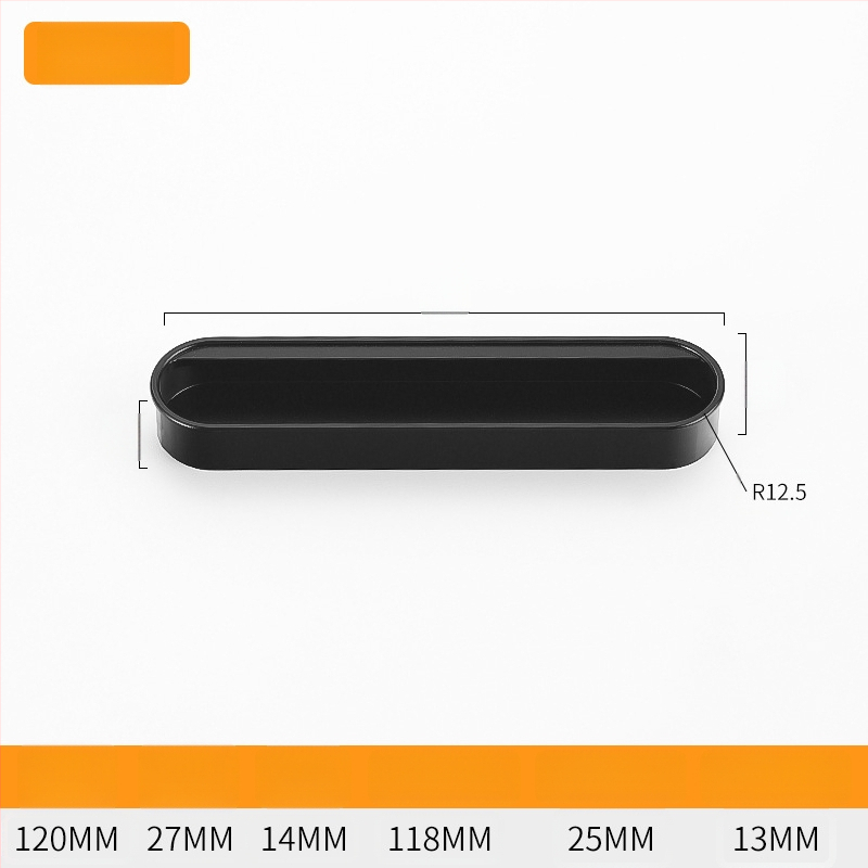 Κρυφή ενσωματωμένη λαβή για πόρτες ντουλαπιών — Αλουμινίου κράμα, επίστρωση με ψεκασμό, μοντέρνο μινιμαλιστικό στυλ